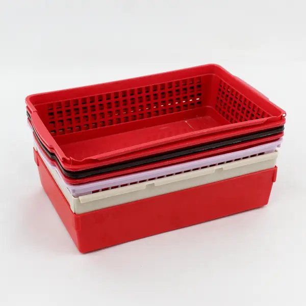 Lot of 7 Medium Plastic Storage Tray Desk Organizers