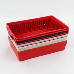 Lot of 7 Medium Plastic Storage Tray Desk Organizers