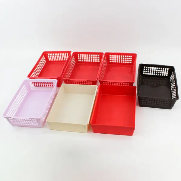 Lot of 7 Medium Plastic Storage Tray Desk Organizers