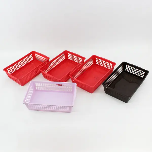Lot of 7 Medium Plastic Storage Tray Desk Organizers