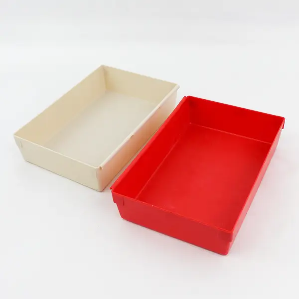 Lot of 7 Medium Plastic Storage Tray Desk Organizers