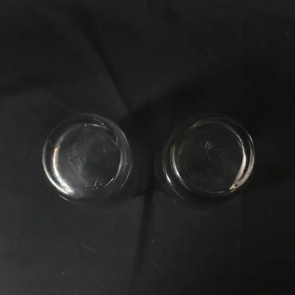 Set of 2  Clear Glass Heavy Base Tumblers  5.5"
