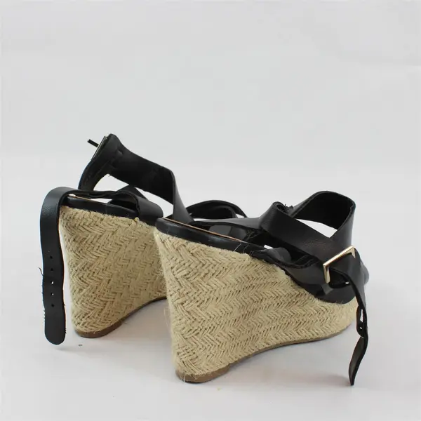 Report Black/Khaki Block 3.5" Heel Wedge/Platform Sandal Heels Womens Size 5.5