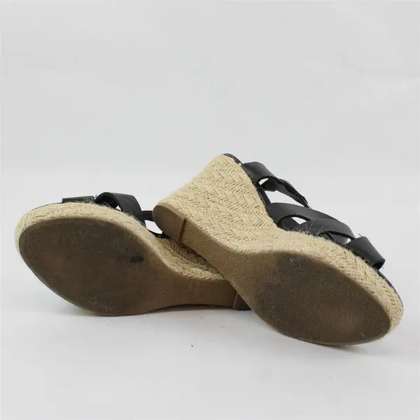 Report Black/Khaki Block 3.5" Heel Wedge/Platform Sandal Heels Womens Size 5.5