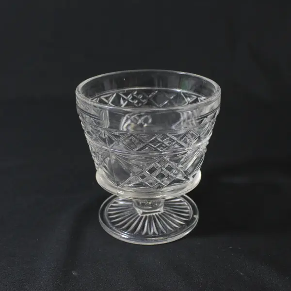 4 Vintage Hazel Atlas Big Top Peanut Butter Footed Sherbet Dessert Dish Glasses