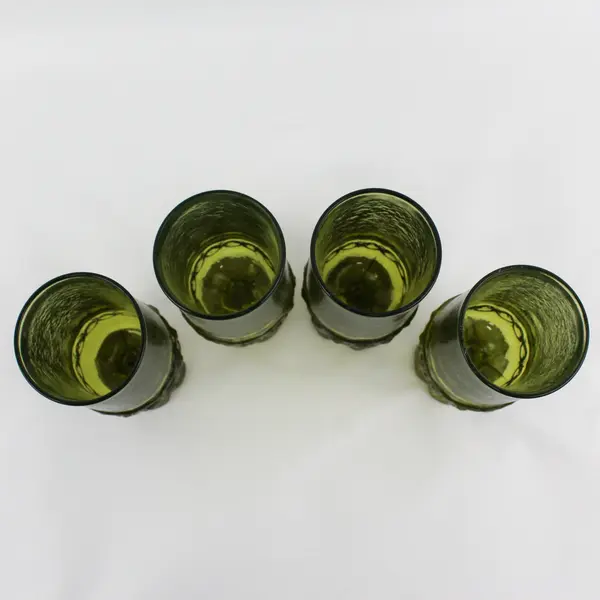 4 Vintage Tiffin Franciscan Madeira Citron Green Footed 6.5" Iced Tea Glass