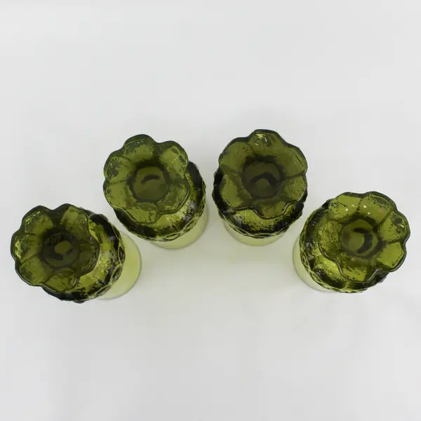 4 Vintage Tiffin Franciscan Madeira Citron Green Footed 6.5" Iced Tea Glass