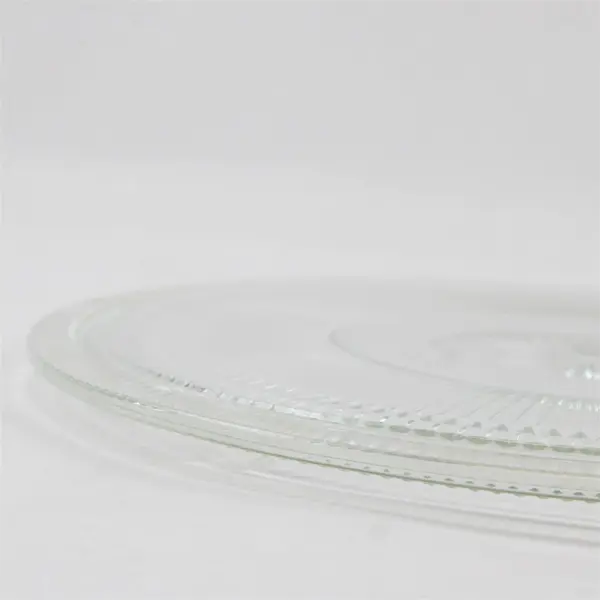 Vintage Jeannette Pressed Glass Footed Cake Platter 12in