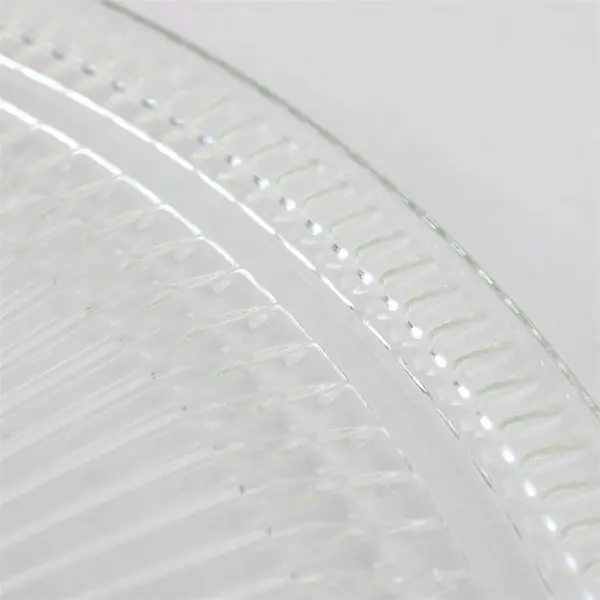 Vintage Jeannette Pressed Glass Footed Cake Platter 12in