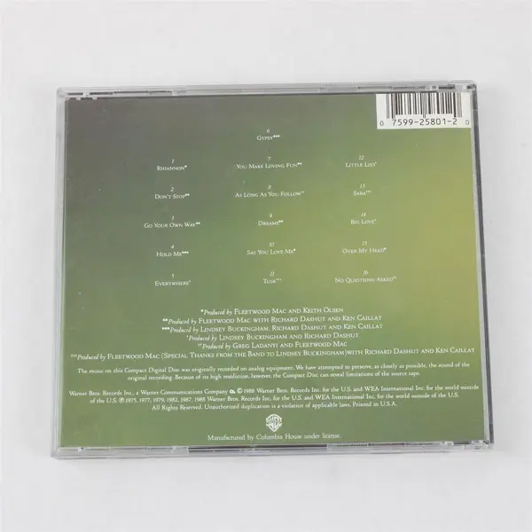 Fleetwood Mac Greatest Hits CD w/booklet 1988, # W2 25801 