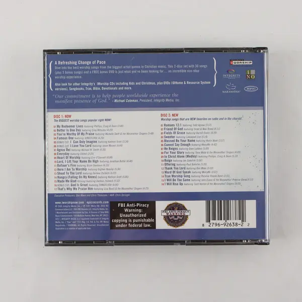 Integrity's I Worship Next 2-Disc Set Now & New With Bonus DVD 2004 Var Artists
