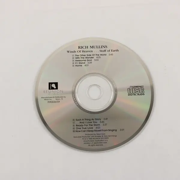 Winds of Heaven Stuff of Earth by Rich Mullins 1988 Music CD Reunion Records