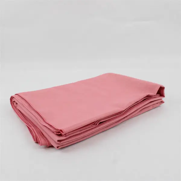 Unbranded Solid Baby Pink Color Woven Rectangle Fabric Tablecloth 50" x 68"
