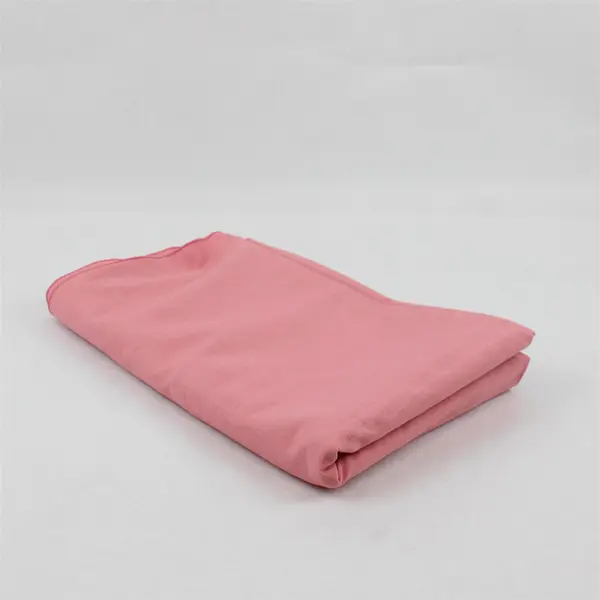 Unbranded Solid Baby Pink Color Woven Rectangle Fabric Tablecloth 50" x 68"