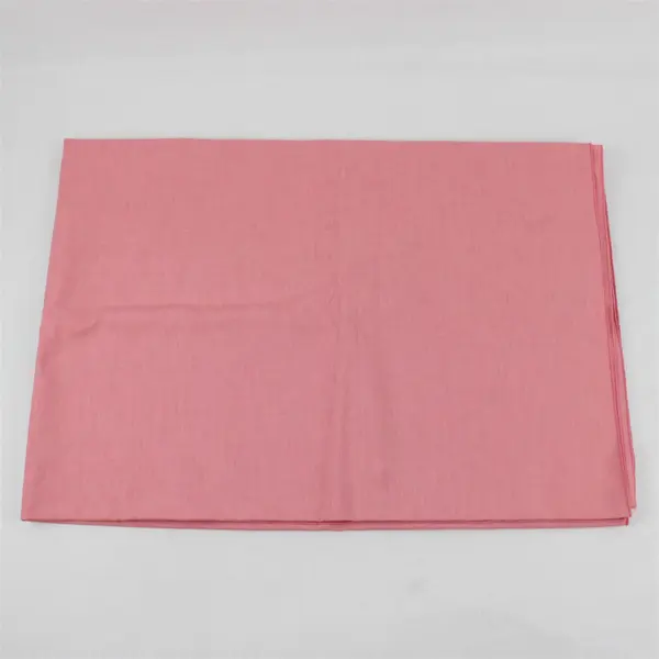 Unbranded Solid Baby Pink Color Woven Rectangle Fabric Tablecloth 50" x 68"