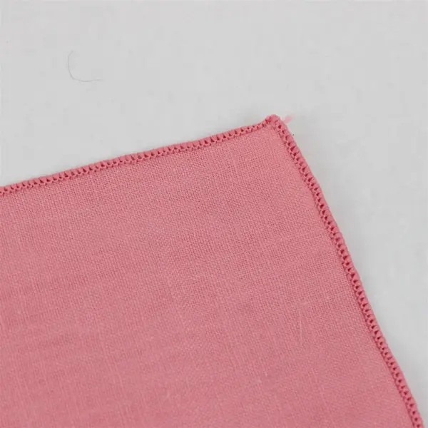 Unbranded Solid Baby Pink Color Woven Rectangle Fabric Tablecloth 50" x 68"