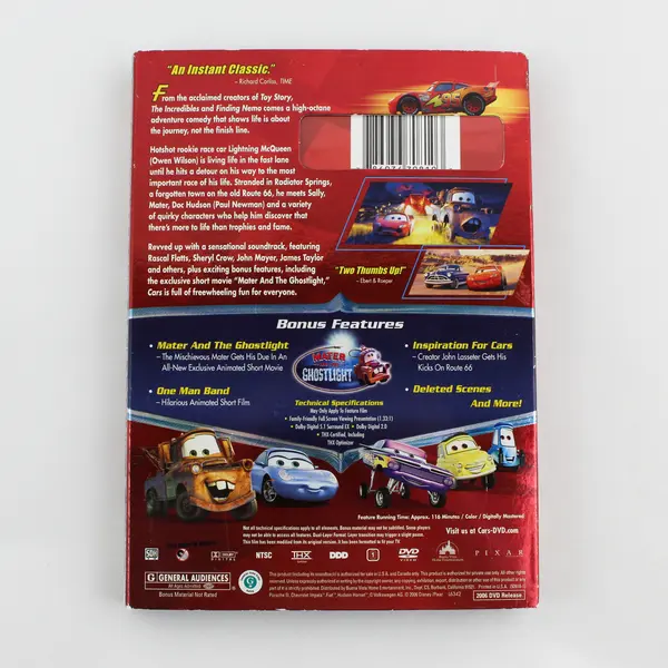 Cars DVD Full Screen 2006 Disney Pixar #50916
