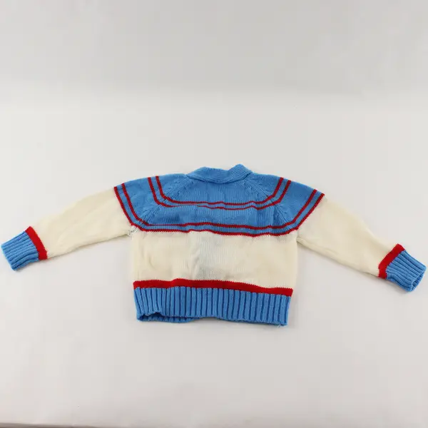 Sportease Red White and Blue Cable Knit Cardigan Toddler Size 2T