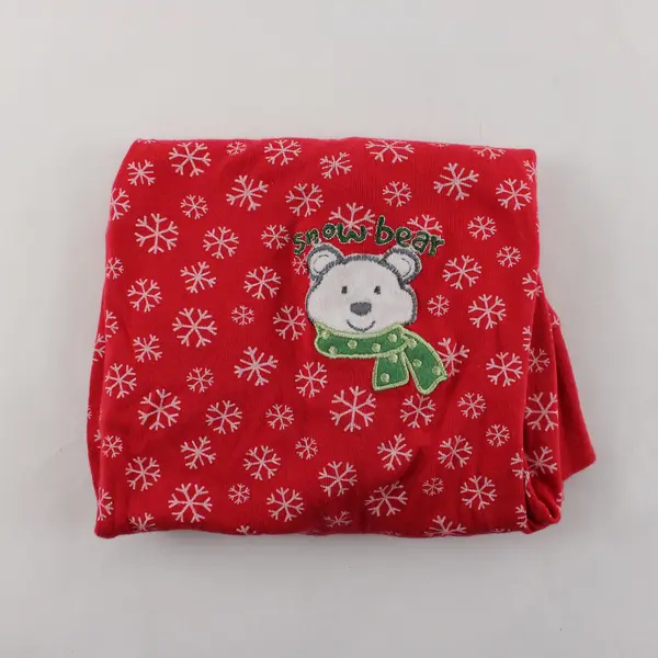 Gerber Red and White Snowflake Pattern Long-Sleeved One-Piece Size 24 Mo