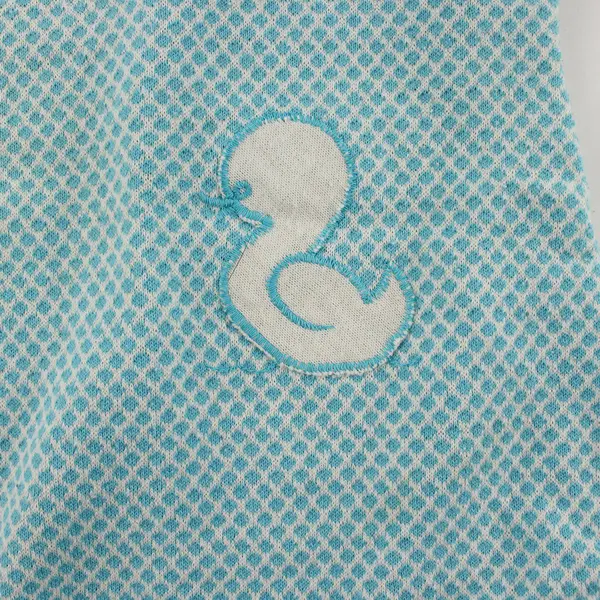VTG Health-Tex Baby One-Piece Duck Applique 6 Mo Blue White FLAW