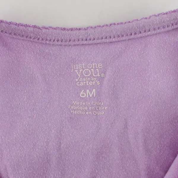 Carter's Swan Design Purple One-Piece Footie Pajamas Girls' 6 Months
