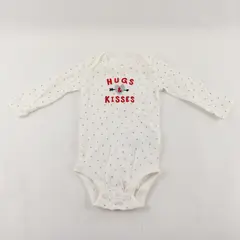 Carter's Hugs & Kisses White Long-Sleeved One-Piece 9 Months