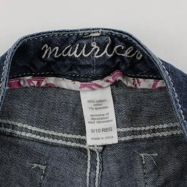 Maurices Women's 9/10 Reg Dark Wash Cuffed Denim Jean Shorts - 3.5" Inseam