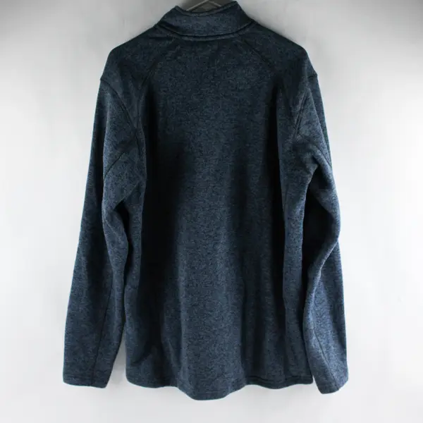 Eddie Bauer Blue Stand Collar 1/4-Zip Jacket Men's TL