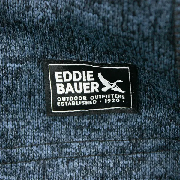 Eddie Bauer Blue Stand Collar 1/4-Zip Jacket Men's TL
