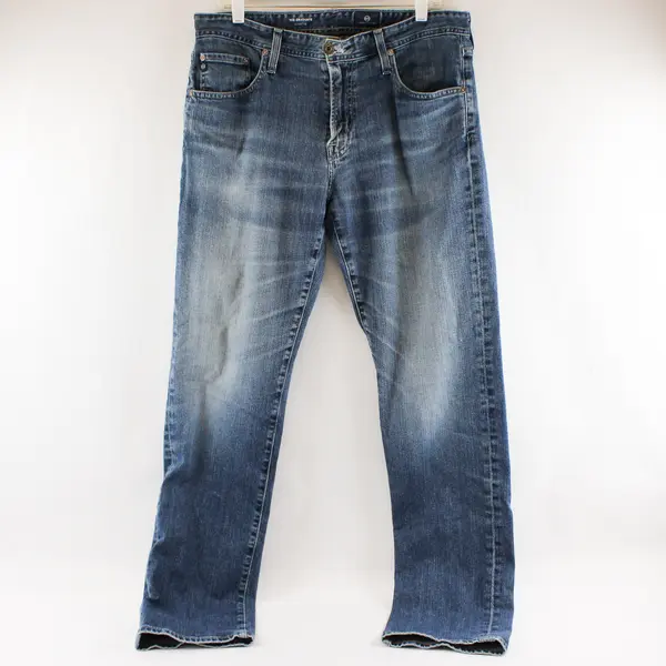 AG Adriano Goldschmied Mens 34x34 Medium Wash The Graduate Straight Denim Jeans