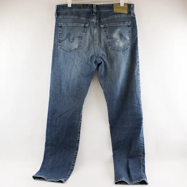 AG Adriano Goldschmied Mens 34x34 Medium Wash The Graduate Straight Denim Jeans
