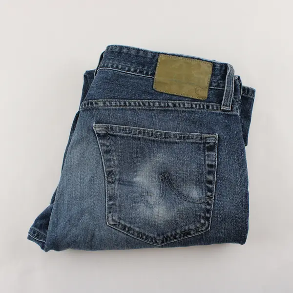 AG Adriano Goldschmied Mens 34x34 Medium Wash The Graduate Straight Denim Jeans