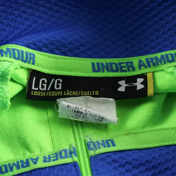 Under Armour Neon Green and Blue 1/4-Zip Golf Jacket Men's Large