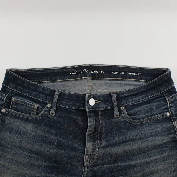 Calvin Klein Men's 29x32 Dark Wash Straight Leg Denim Jeans