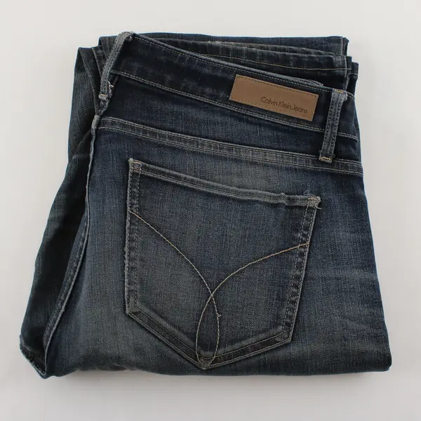 Calvin Klein Men's 29x32 Dark Wash Straight Leg Denim Jeans