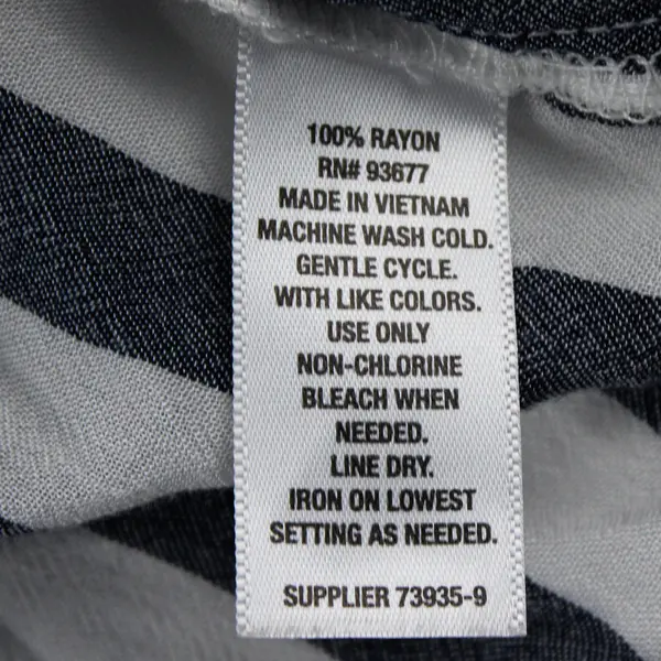 A New Approach Blue & White Striped Roll-Tab Sleeve Blouse Women's Medium