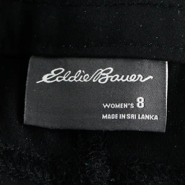 Eddie Bauer Solid Black Straight-Leg Pants Women's Size 8