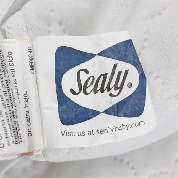Sealy Baby Solid White Crib Mattress Cover 100% Polyester