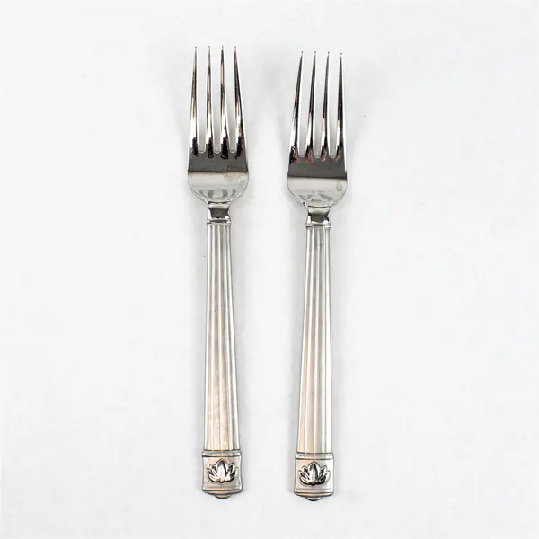 Lot of 2 Pfaltzgraff PFF14 8" Stainless Steel Dinner Forks