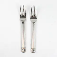 Lot of 2 Pfaltzgraff PFF14 8" Stainless Steel Dinner Forks