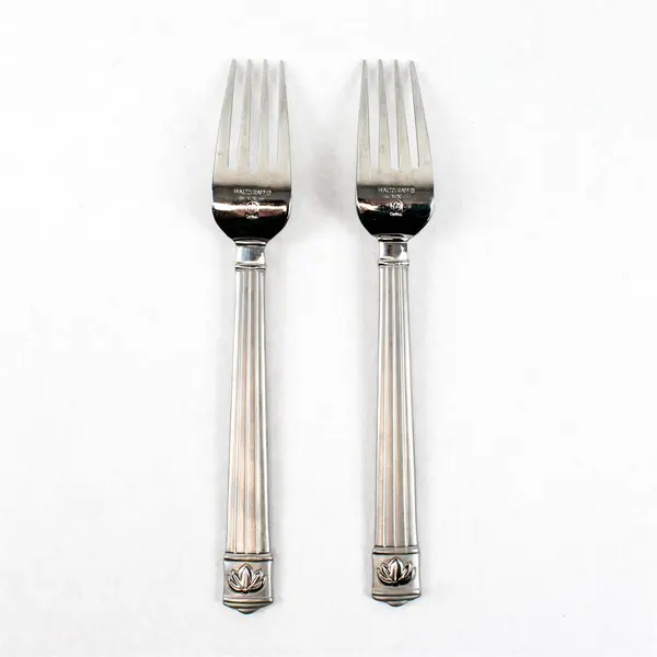 Lot of 2 Pfaltzgraff PFF14 8" Stainless Steel Dinner Forks