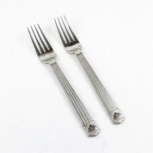 Lot of 2 Pfaltzgraff PFF14 8" Stainless Steel Dinner Forks