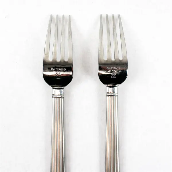 Lot of 2 Pfaltzgraff PFF14 8" Stainless Steel Dinner Forks