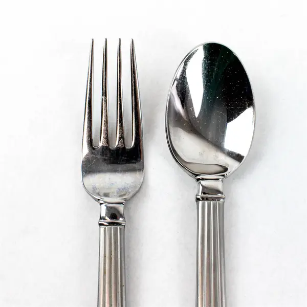 Lot of 2 Pfaltzgraff PFF14 Stainless Steel 8" Dinner Fork & 7.5" Soup Spoon