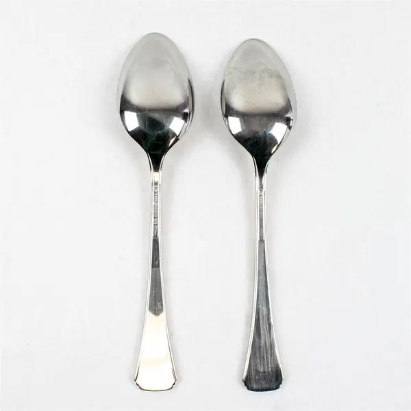 Lot of 2 Reed & Barton Gold Golden Miro Stainless Steel Serving Spoons 8.5"