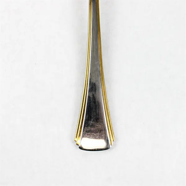 Lot of 2 Reed & Barton Gold Golden Miro Stainless Steel Serving Spoons 8.5"
