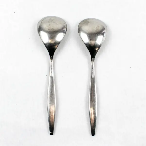 Lot of 2 Reed & Barton Etude Stainless Steel Sugar Spoons 6"