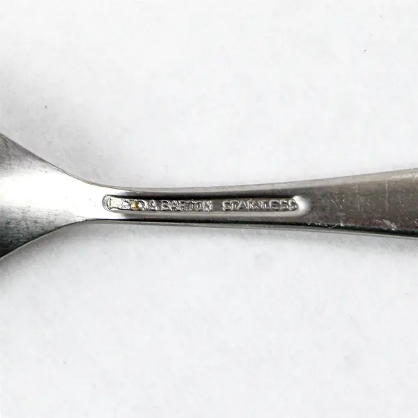 Lot of 2 Reed & Barton Etude Stainless Steel Sugar Spoons 6"