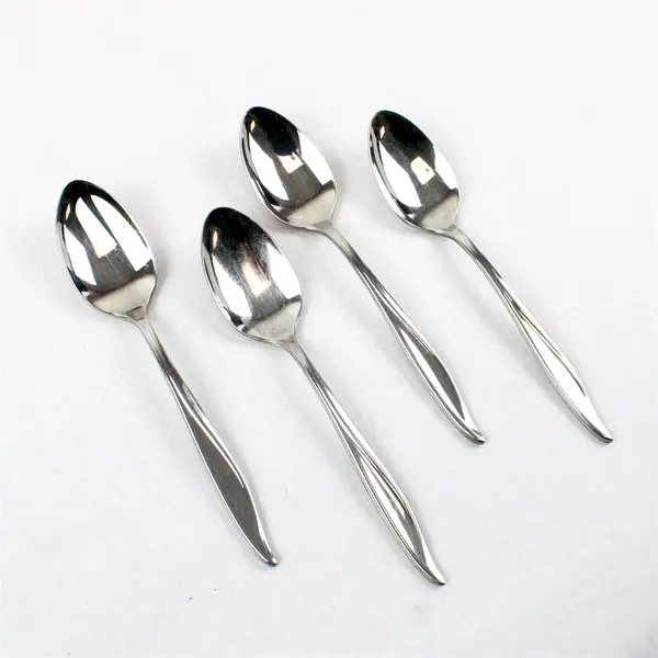 Lot of 4 Reed & Barton Evening Mood Stainless Steel Teaspoons 6"