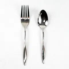 Lot of 2 Reed & Barton Evening Mood Stainless Salad Fork 7" Teaspoon 6"